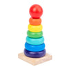 Wooden Rainbow Stacking Ring Toy – Educational Toy for Kids (Small & Large Sizes)
