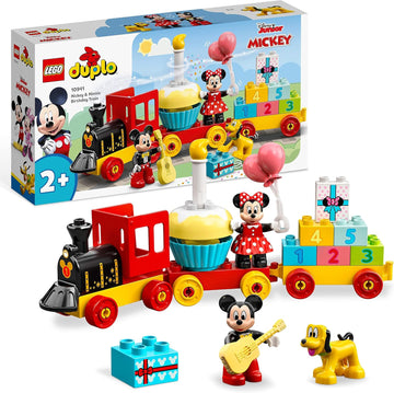 LEGO DUPLO | Disney Mickey & Minnie Birthday Train Toy for 2+ Year Old Girls & Boys - Educational Toys for Toddlers with Number Bricks and 3 Figures - Gift Idea - 10941