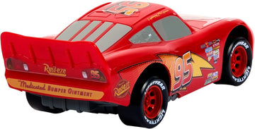 Mattel Disney and Pixar Cars Toy Cars & Trucks, Moving Moments Lightning McQueen Vehicle with Moving Eyes & Mouth, HPH64, ABAA2424