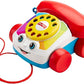 Fisher-Price Toddler Pull Toy Chatter Telephone Pretend Phone with Rotary Dial and Wheels for Walking Play Ages 1+ years, FGW66