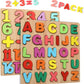 wgde toy Wooden Jigsaw Puzzles for 2 3 4 Year Old Kids with 20-piece Numbers and 26-piece ABC Alphabet - Best Early Education Recognition Toys (2 Pieces)