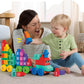 MEGA BLOKS First Builders Toddler Building Blocks Toy Set, ABC Learning Train with 60 Pieces, Ages 1+ Years, DXH35