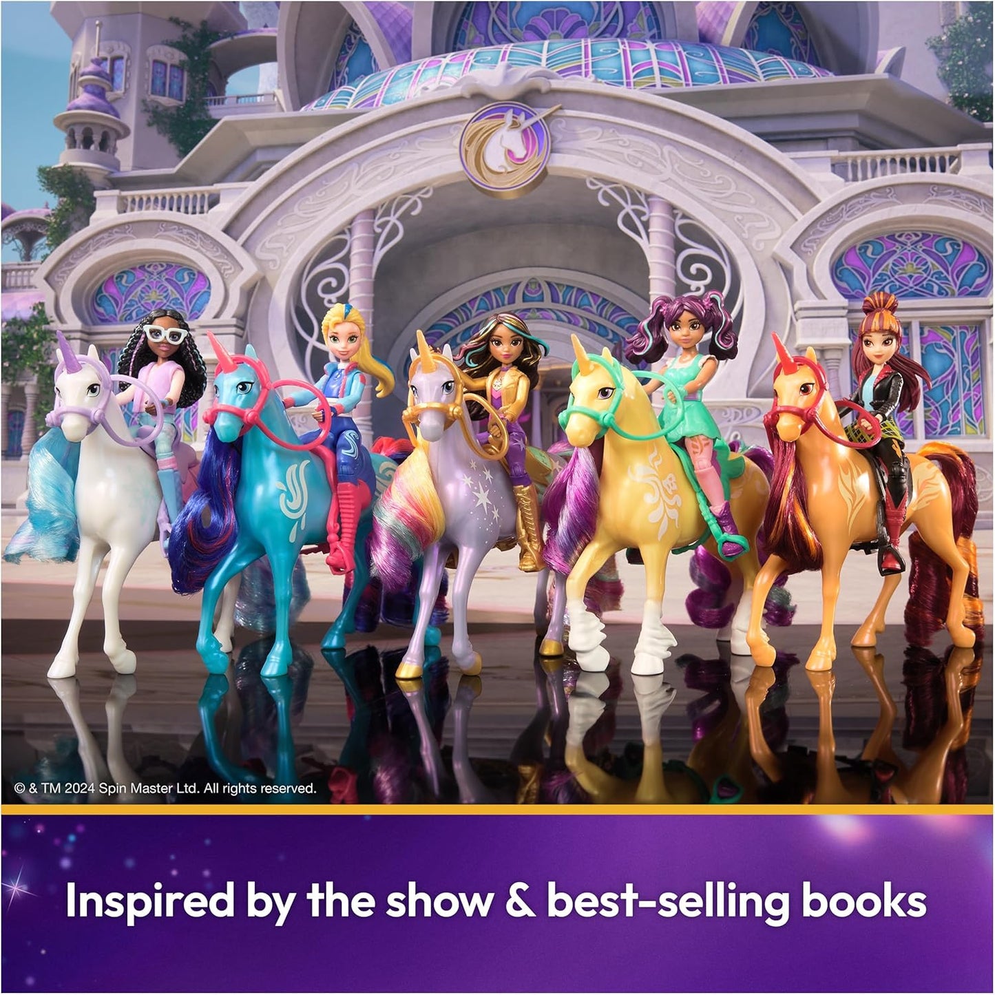 Unicorn Academy, Layla & Glacier Set with 2 Riding Accessories and Hair Styling Tool, Dolls and Unicorn Toys for Girls Aged 4 and up