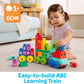 MEGA BLOKS First Builders Toddler Building Blocks Toy Set, ABC Learning Train with 60 Pieces, Ages 1+ Years, DXH35